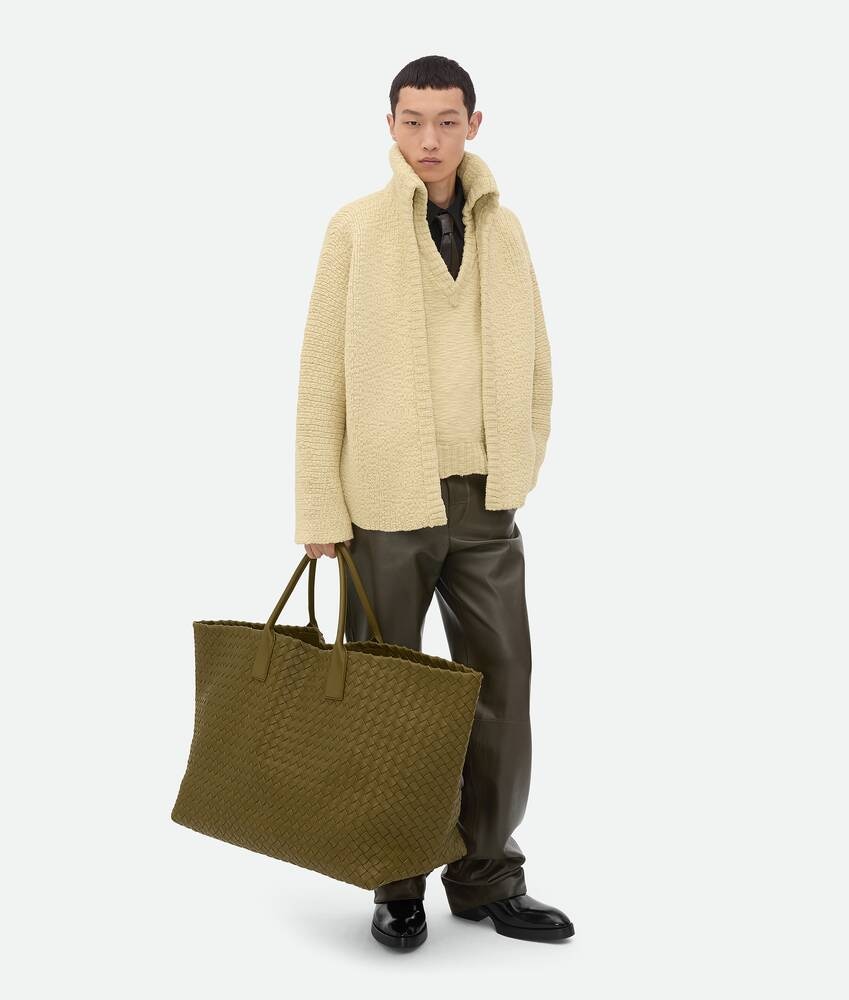 Bottega Veneta Pantalones Wide Leg De Piel