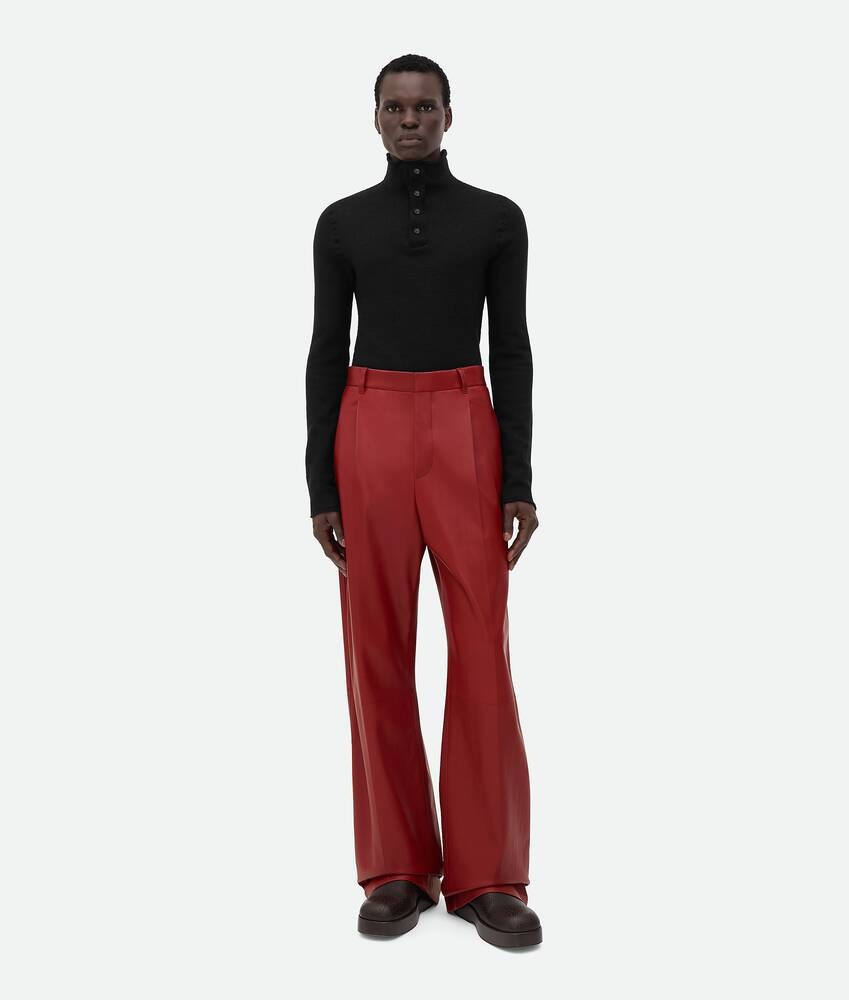 Bottega Veneta Pantalones Wide Leg de piel