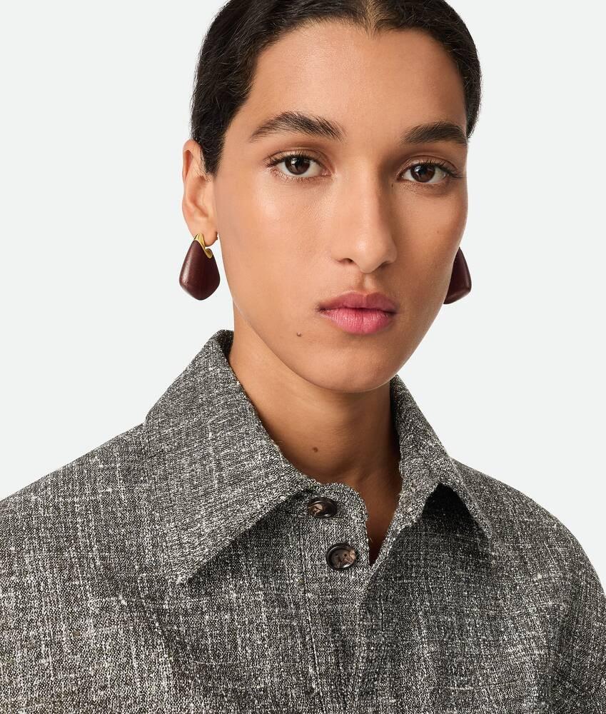 Bottega Veneta Pendientes Fin Pequeños De Madera