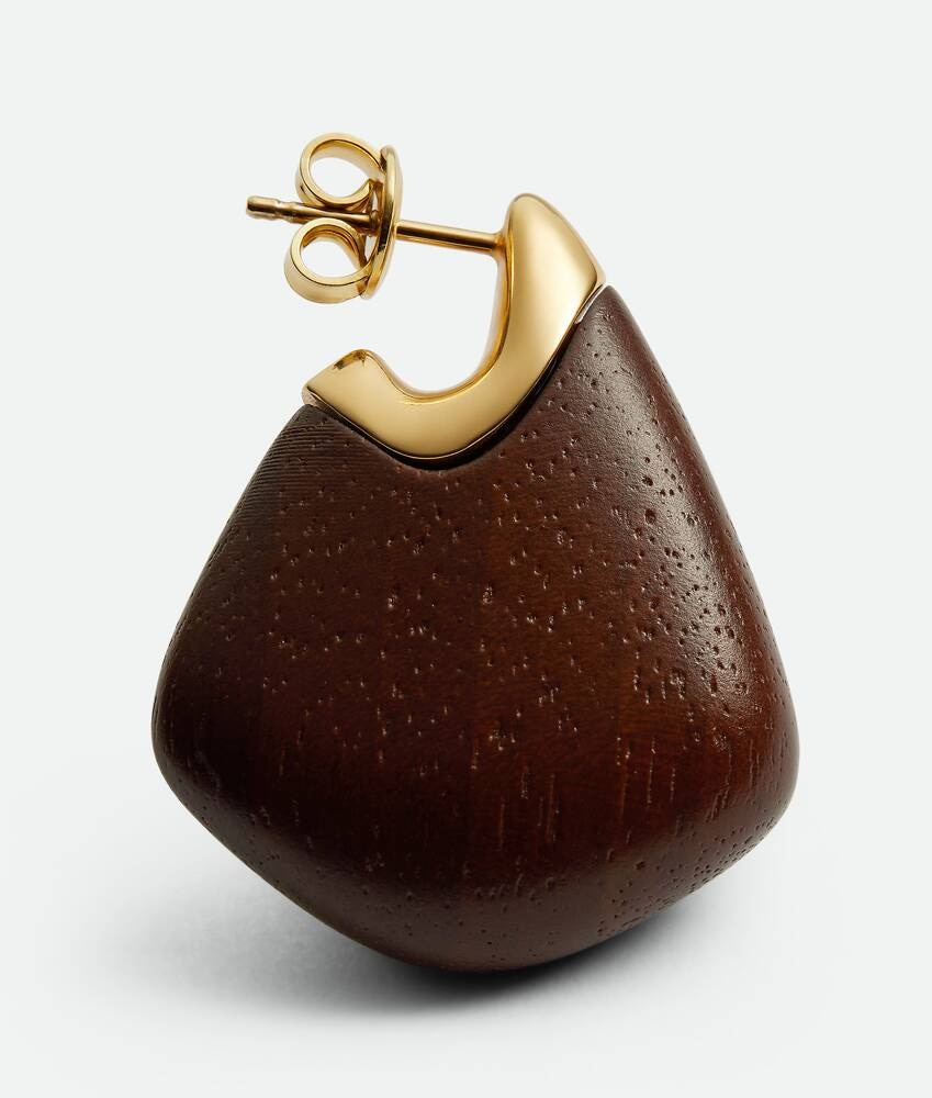 Bottega Veneta Pendientes Fin Pequeños De Madera