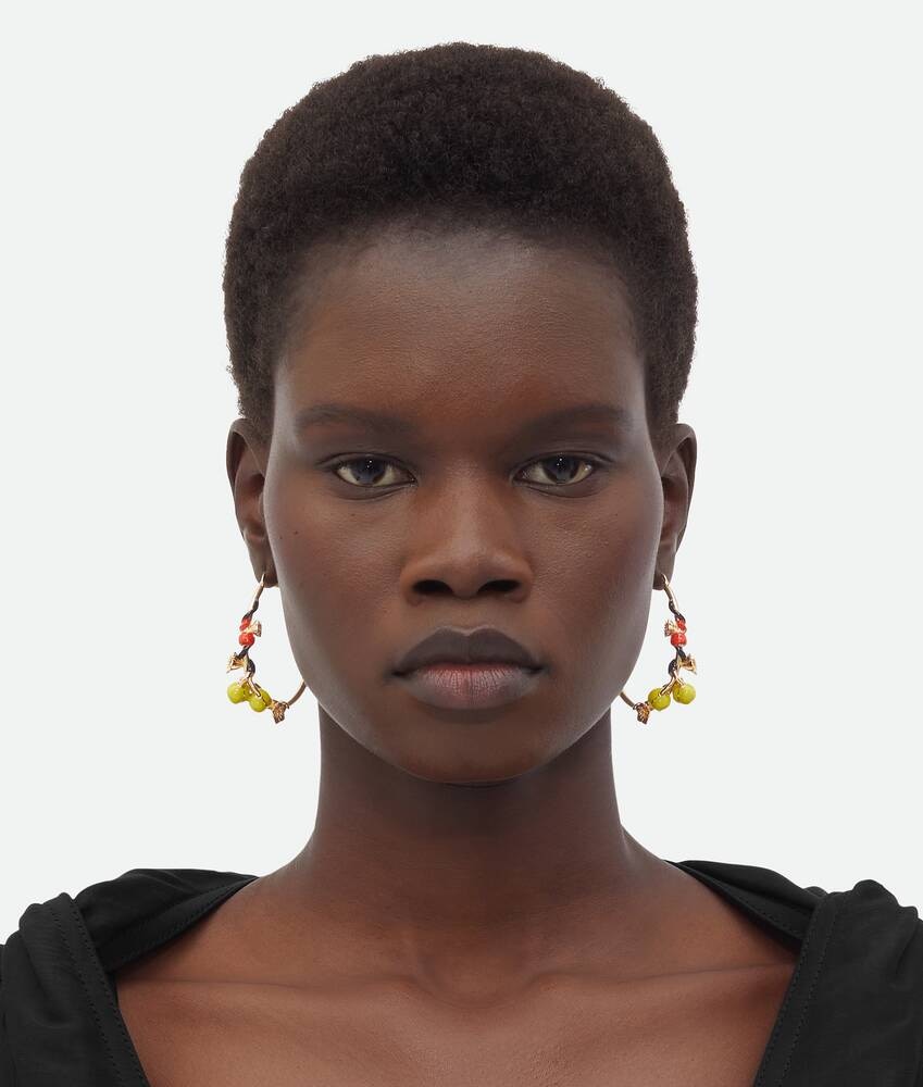 Bottega Veneta Pendientes Flower Hoop