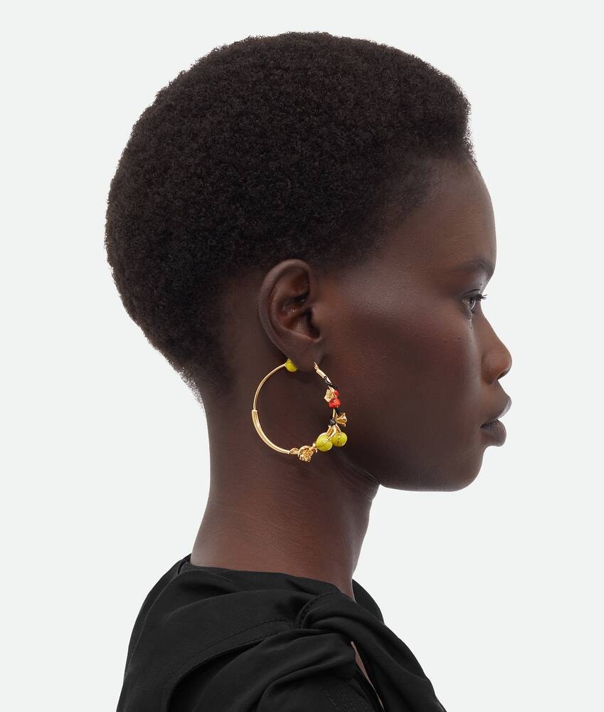 Bottega Veneta Pendientes Flower Hoop