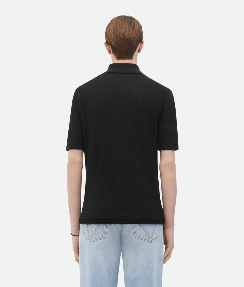 Bottega Veneta Polo De Lino Ligero Con Corte Slim