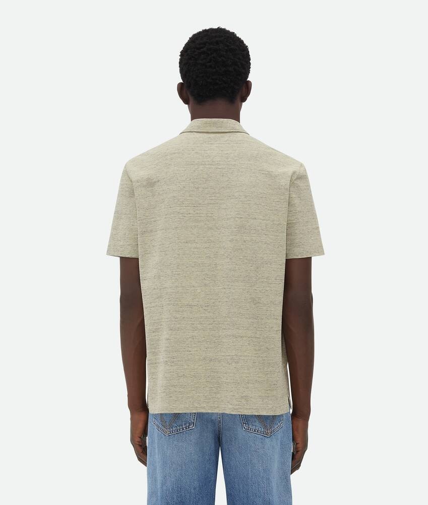 Bottega Veneta Polo De Piqué De Algodón Chiné