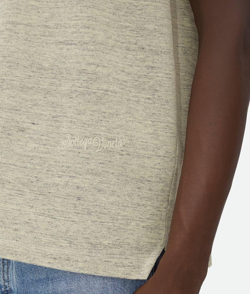 Bottega Veneta Polo De Piqué De Algodón Chiné