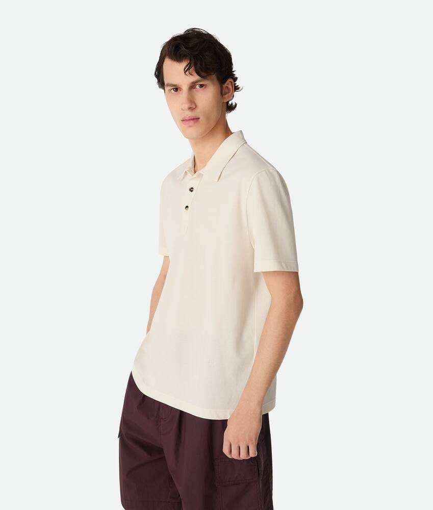 Bottega Veneta Polo De Punto De Algodón Fino