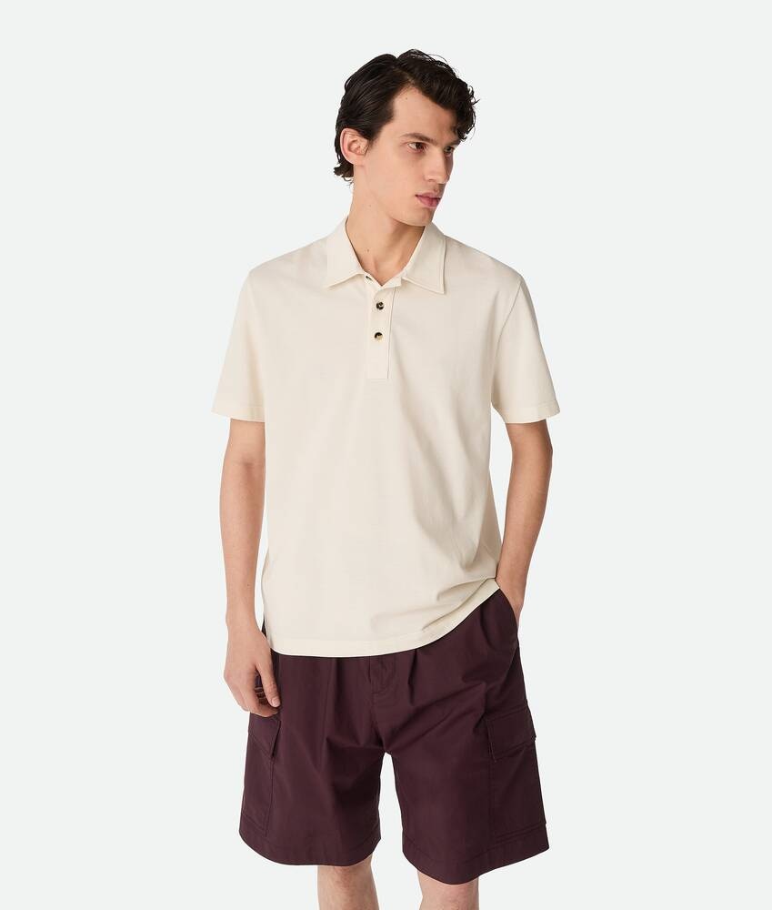 Bottega Veneta Polo de punto de algodón fino