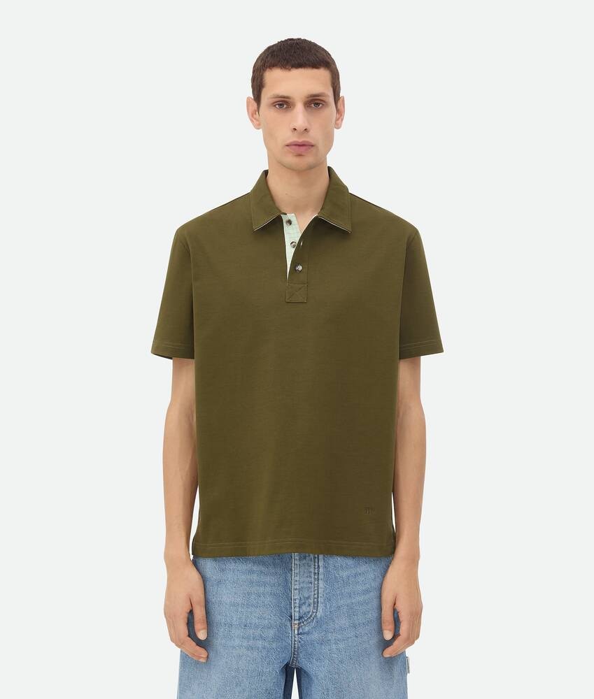 Bottega Veneta Polo de punto de algodón Pima