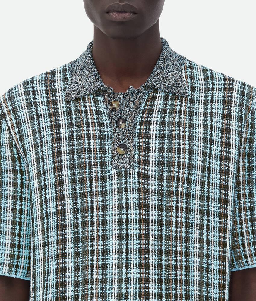 Bottega Veneta Polo De Viscosa Y Algodón A Cuadros