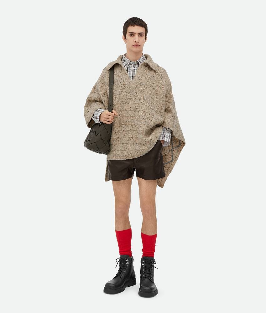 Bottega Veneta Poncho de lana Diamond