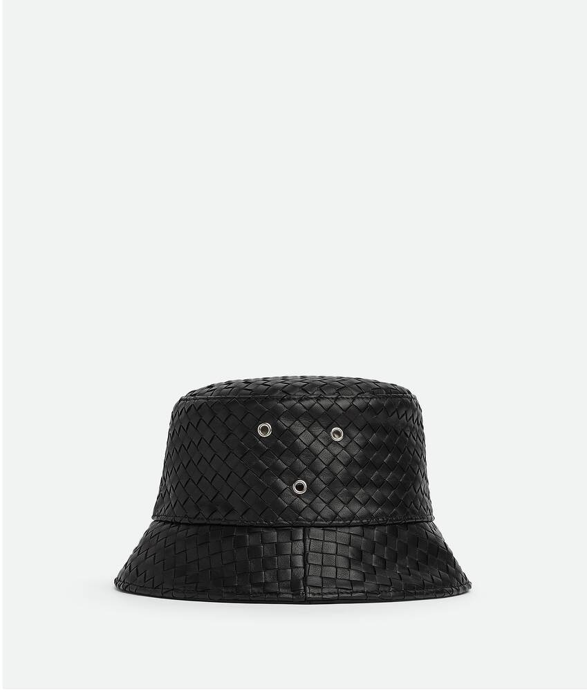 Bottega Veneta Sombrero Bucket De Piel Intrecciato
