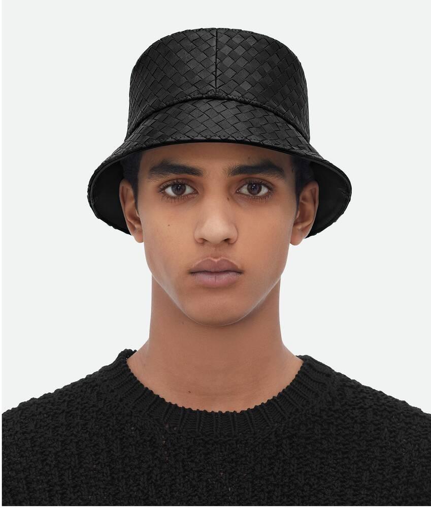 Bottega Veneta Sombrero Bucket De Piel Intrecciato