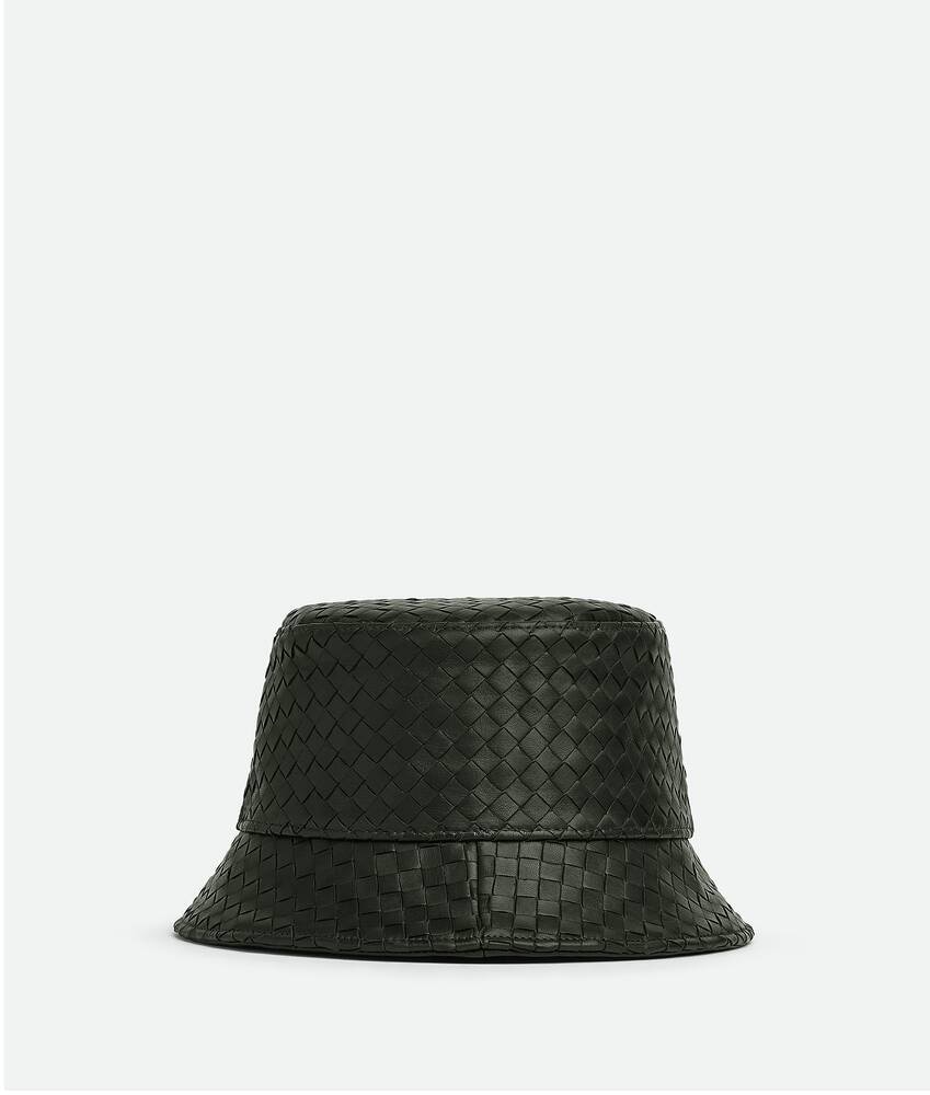 Bottega Veneta Sombrero Bucket De Piel Intrecciato