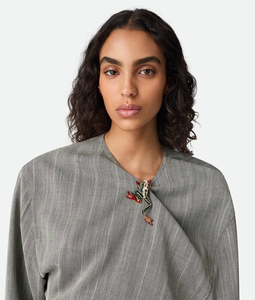 Bottega Veneta Vestido De Lana Con Rayas Discretas