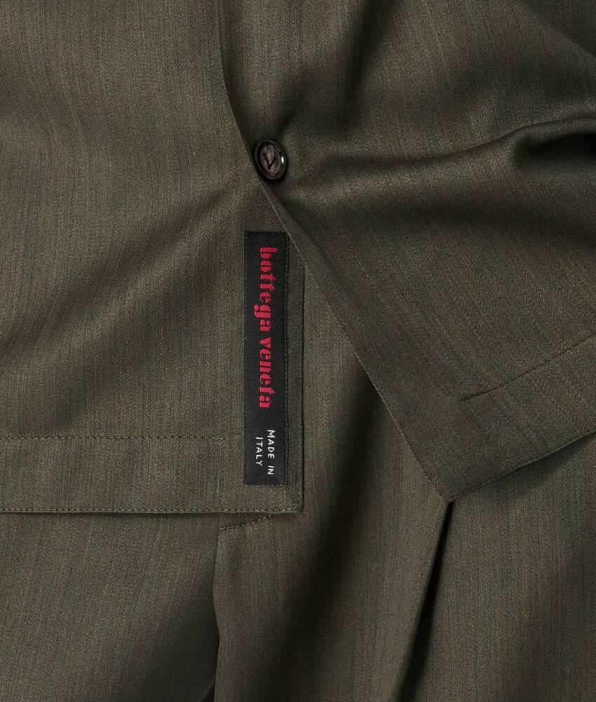 Bottega Veneta Camisa De Lana Con Un Discreto Motivo Chevron