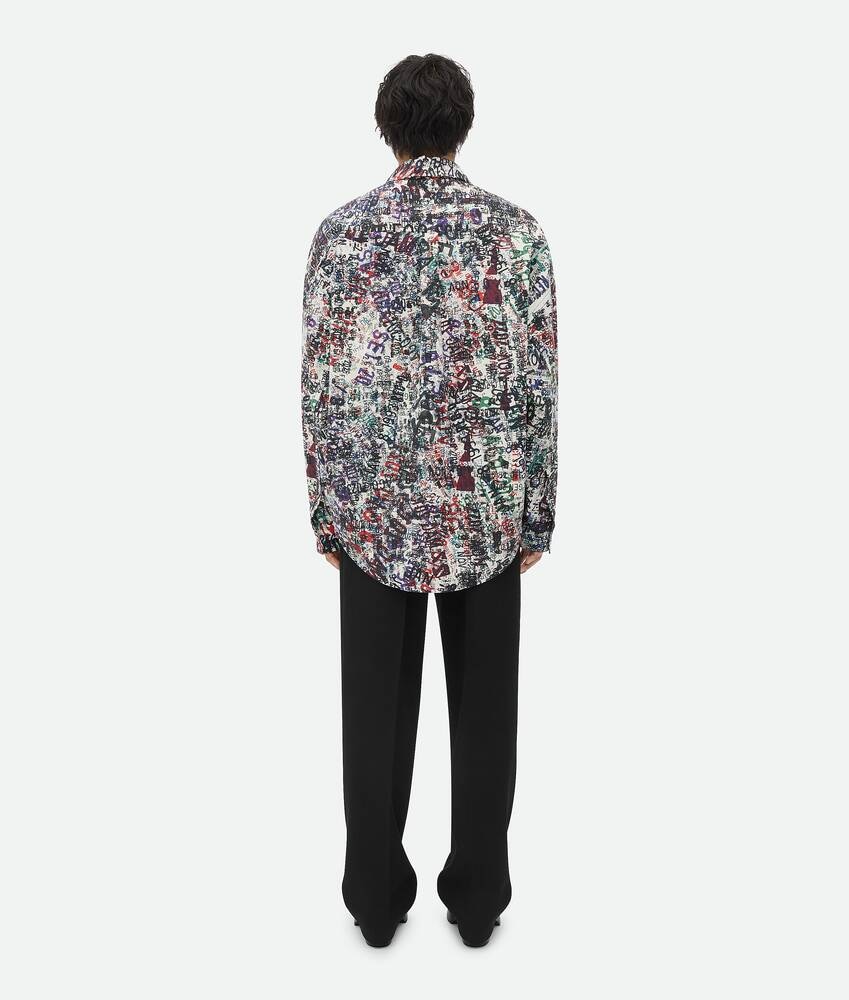 Bottega Veneta Camisa De Lana Y Algodón Con Estampado Memory