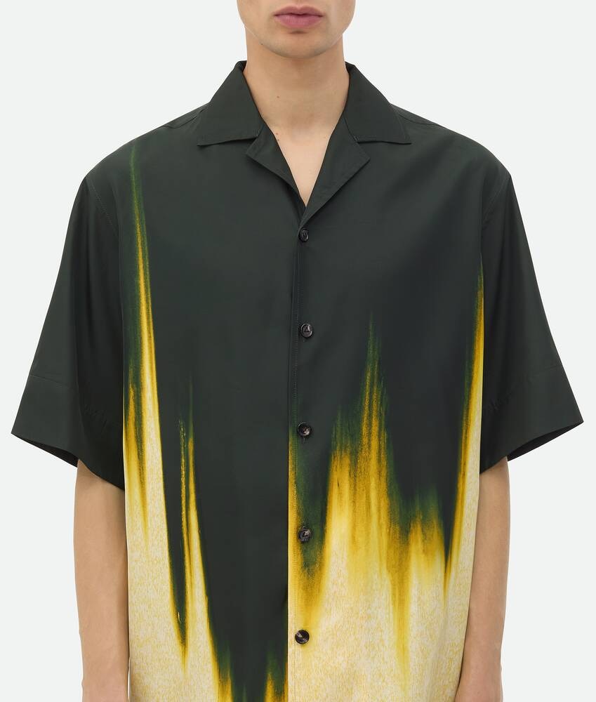 Bottega Veneta Camisa De Viscosa Con Estampado Degradado Inspirado En Un Pétalo