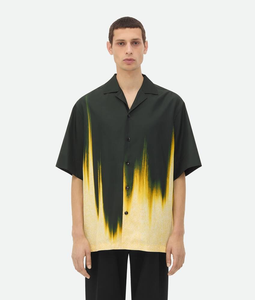 Bottega Veneta Camisa de viscosa con estampado degradado inspirado en un pétalo