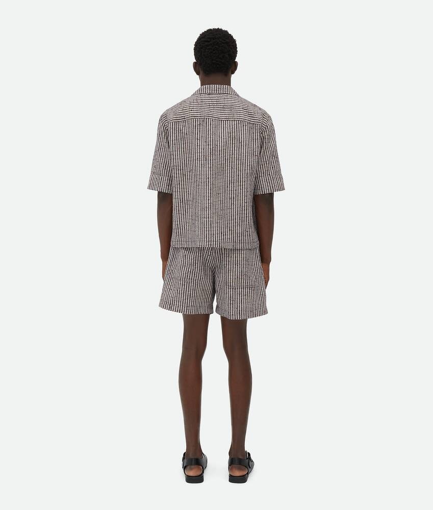 Bottega Veneta Camisa De Viscosa Texturizada Con Cuadros