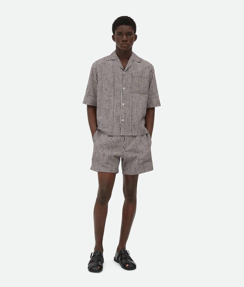 Bottega Veneta Camisa de viscosa texturizada con cuadros