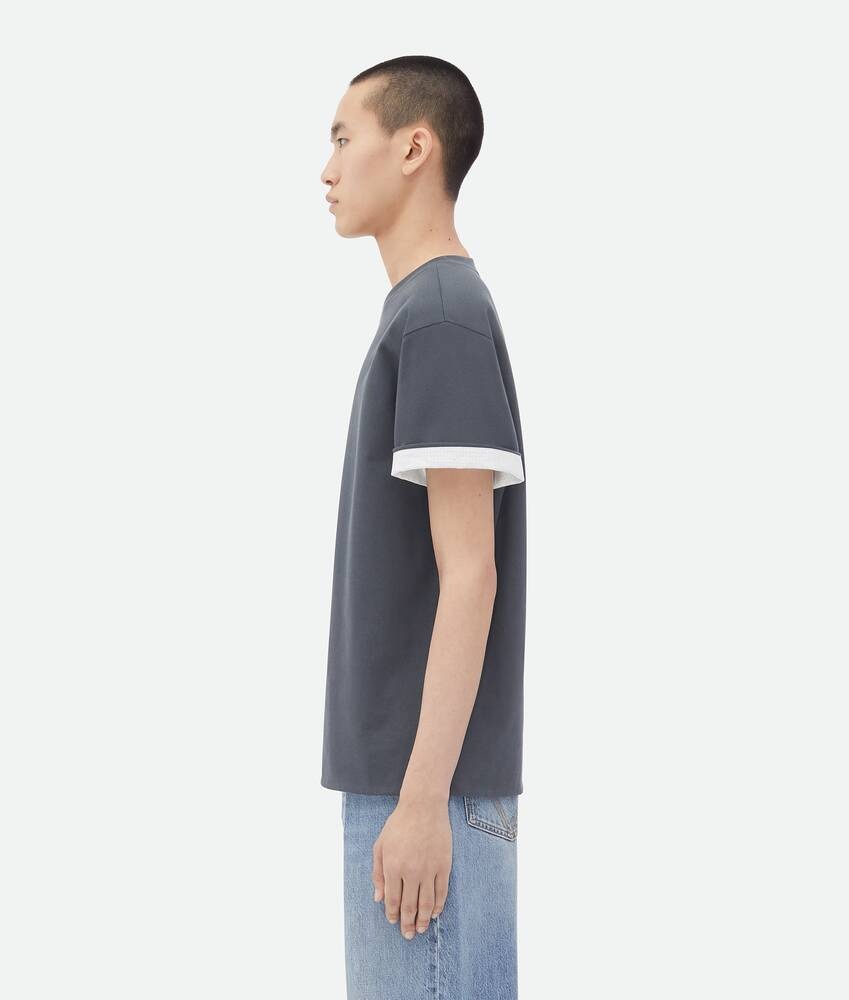 Bottega Veneta Camiseta De Algodón De Doble Capa A Cuadros