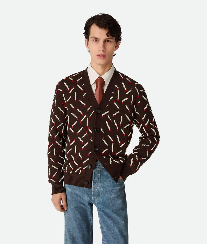 Bottega Veneta Cárdigan de jacquard de algodón con motivo de fósforos
