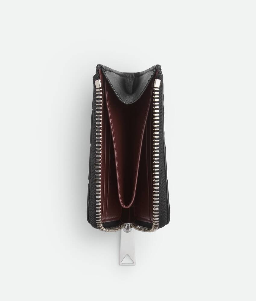 Bottega Veneta Cartera Intrecciato Cuadrada Con Cremallera En El Contorno