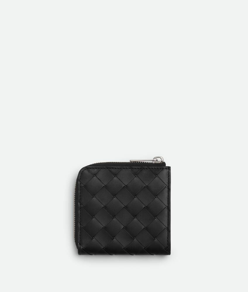 Bottega Veneta Cartera Intrecciato Cuadrada Con Cremallera En El Contorno