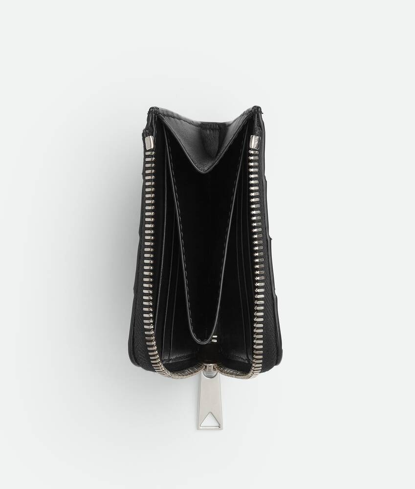 Bottega Veneta Cartera Intrecciato Cuadrada Con Cremallera En El Contorno