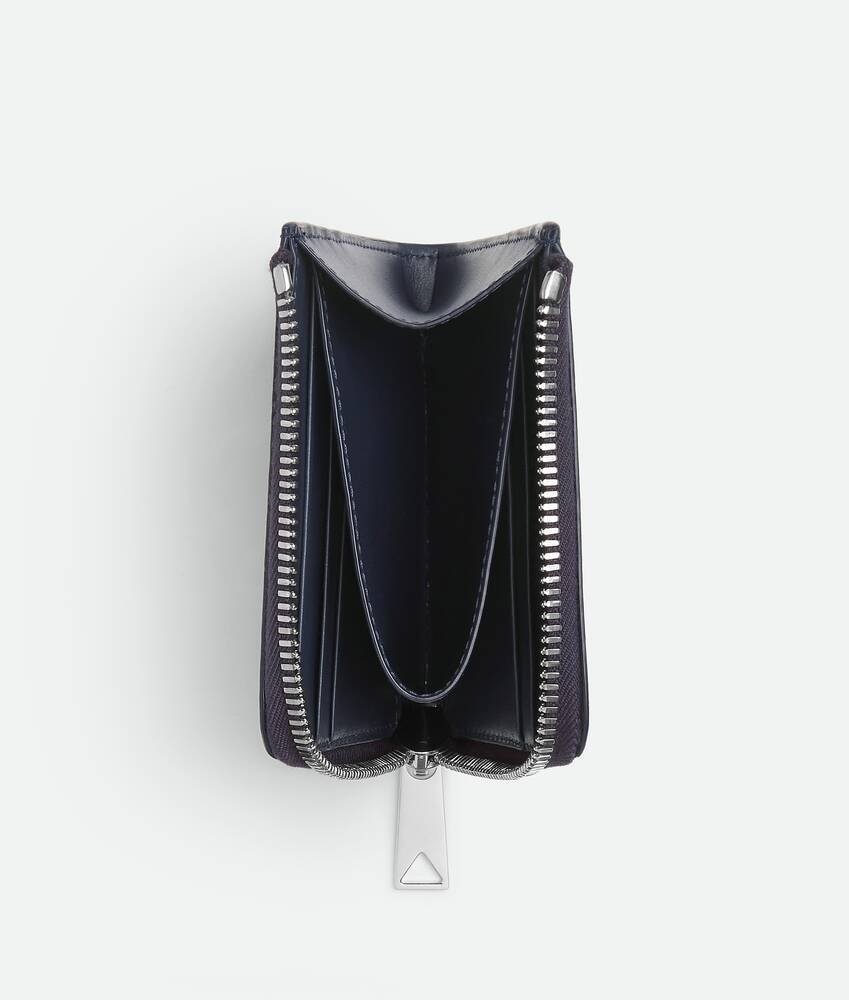 Bottega Veneta Cartera Intrecciato Stamp Cuadrada Con Cremallera En El Contorno