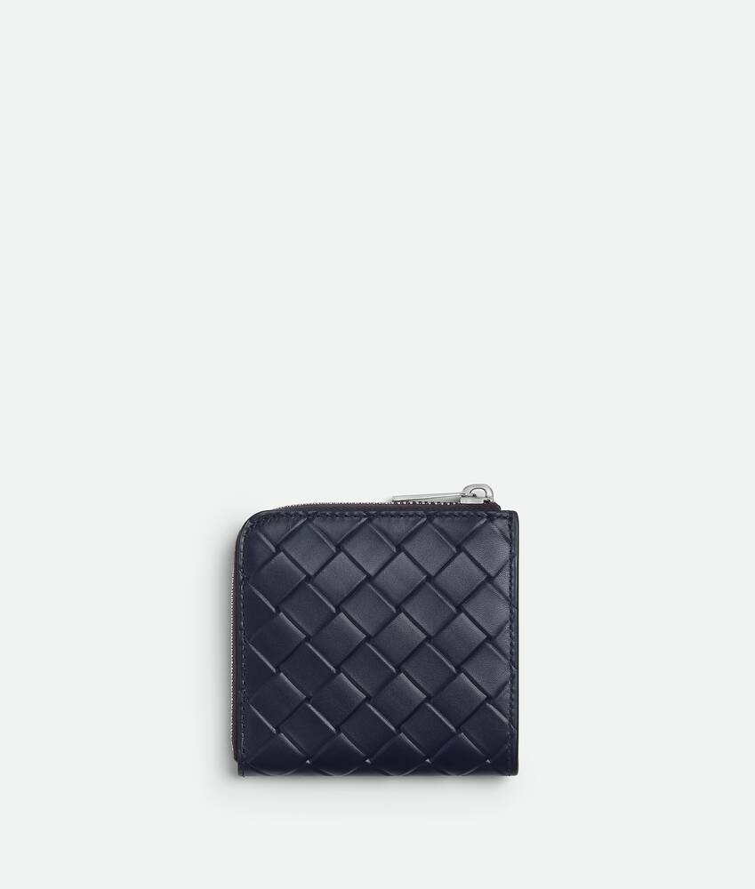 Bottega Veneta Cartera Intrecciato Stamp Cuadrada Con Cremallera En El Contorno