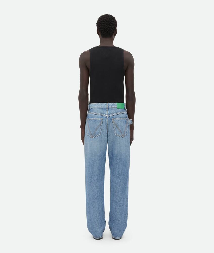 Bottega Veneta Denim De Pernera Ancha índigo Lavado Vintage