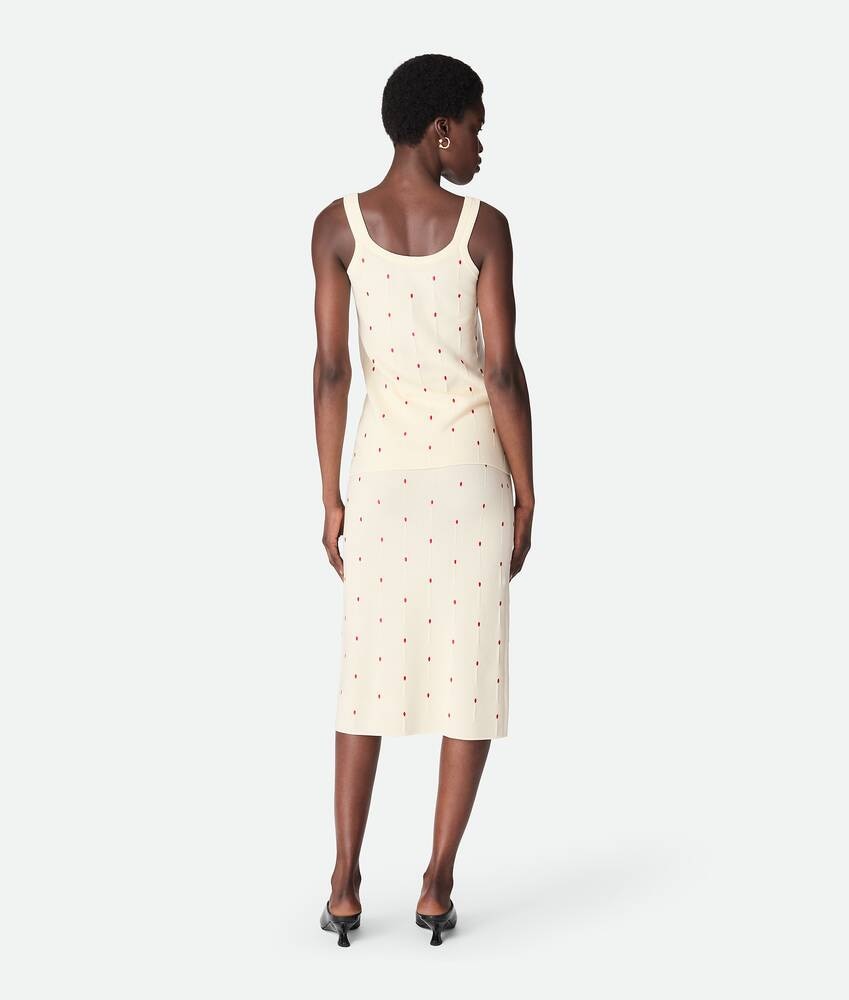 Bottega Veneta Falda De Algodón Con Fósforos Bordados