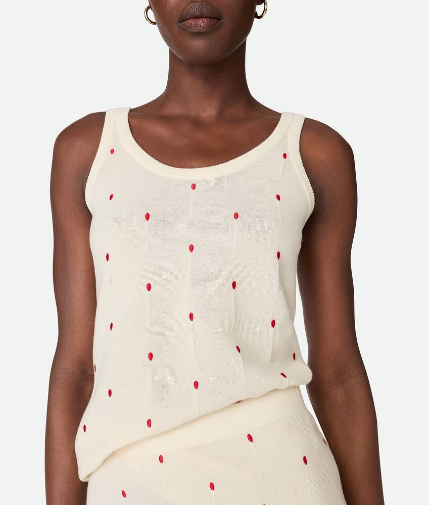 Bottega Veneta Falda De Algodón Con Fósforos Bordados