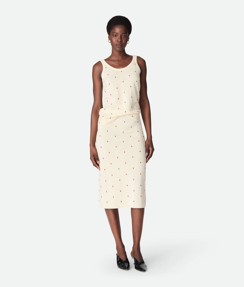 Bottega Veneta Falda de algodón con fósforos bordados