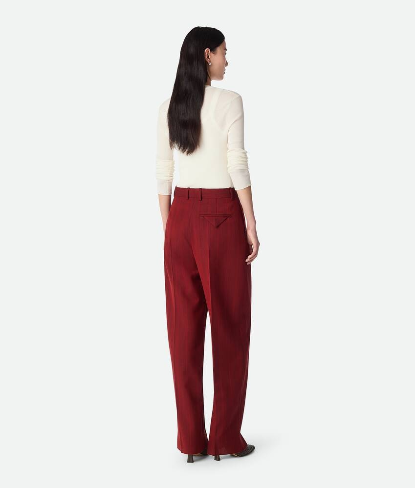 Bottega Veneta Pantalones Anchos De Lana Con Rayas Discretas