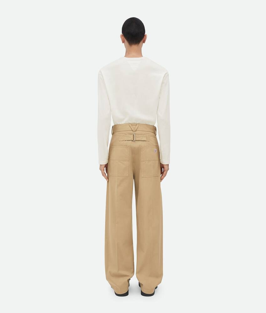 Bottega Veneta Pantalones Cargo De Sarga De Algodón Ligero