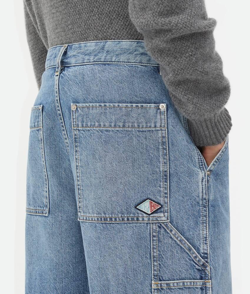 Bottega Veneta Pantalones Cortos Vintage Indigo Cargo Denim