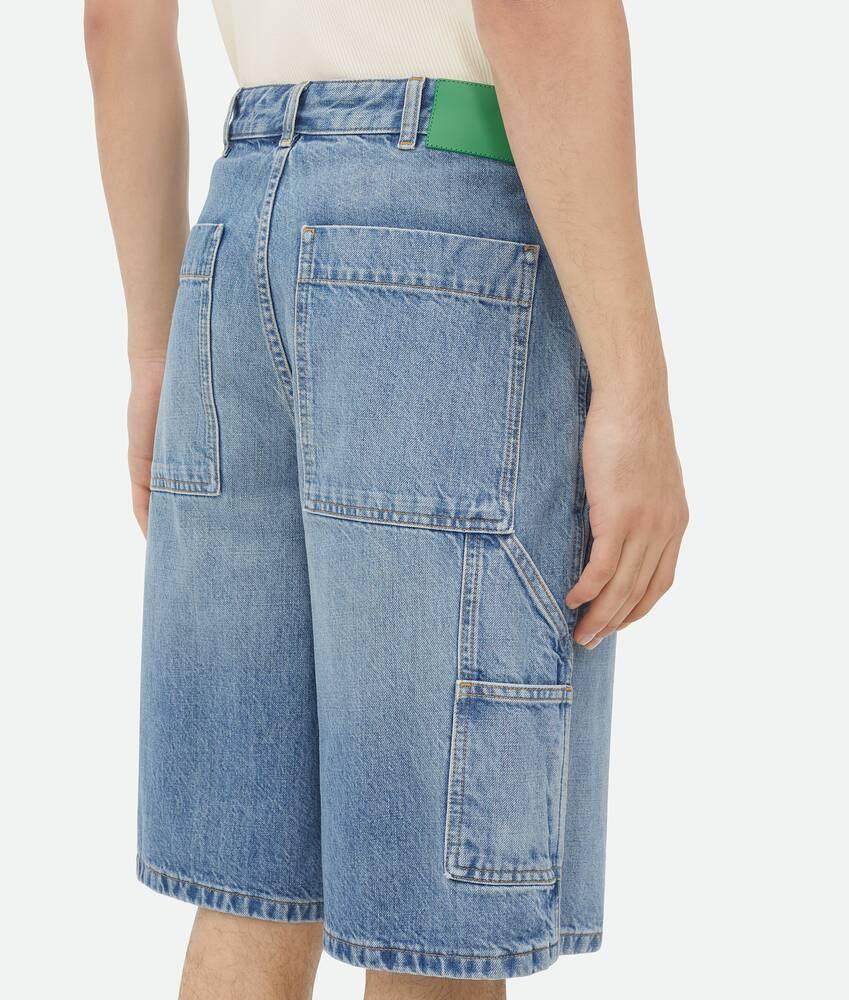 Bottega Veneta Pantalones Cortos Vintage Indigo Cargo Denim