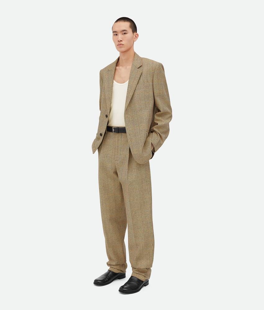 Bottega Veneta Pantalones De Lana Príncipe De Gales