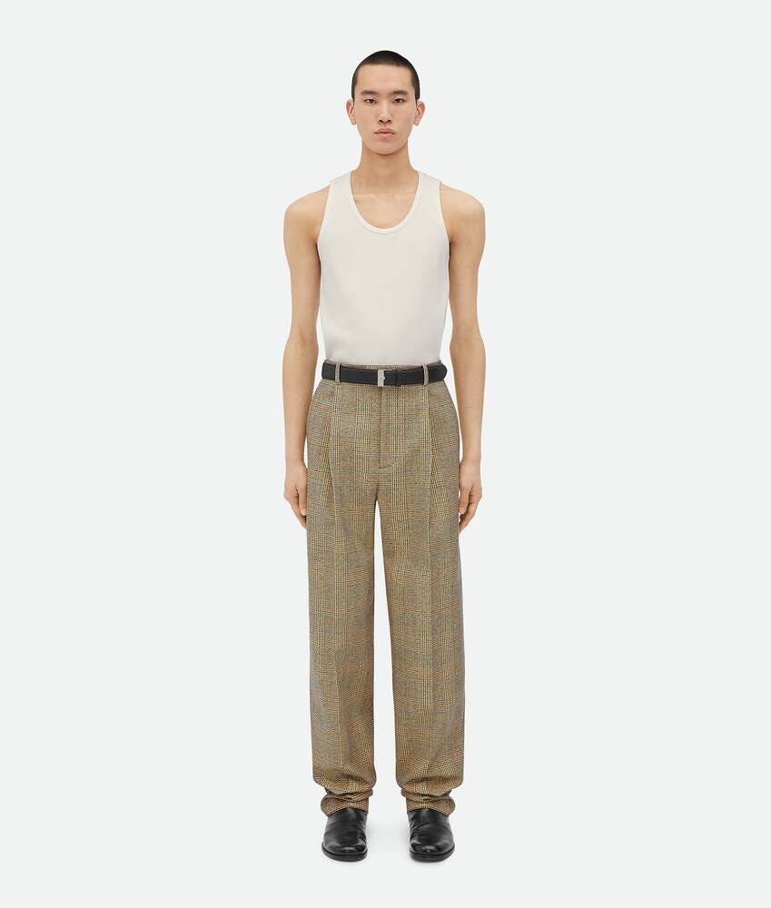 Bottega Veneta Pantalones de lana príncipe de Gales