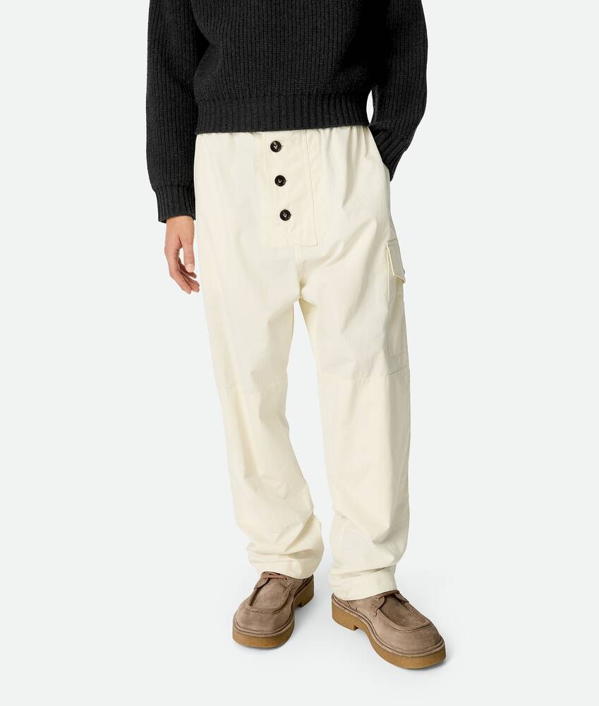Bottega Veneta Pantalones De Sarga De Algodón Ligero