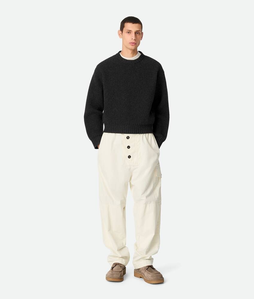 Bottega Veneta Pantalones de sarga de algodón ligero