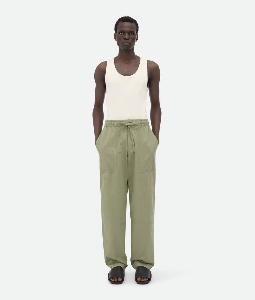 Bottega Veneta Pantalones De Sarga De Algodón Ligero