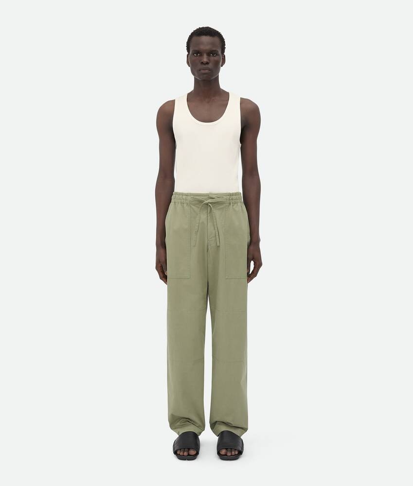 Bottega Veneta Pantalones de sarga de algodón ligero