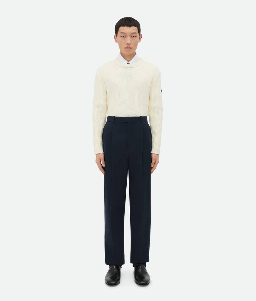 Bottega Veneta Pantalones de sarga de algodón ligero