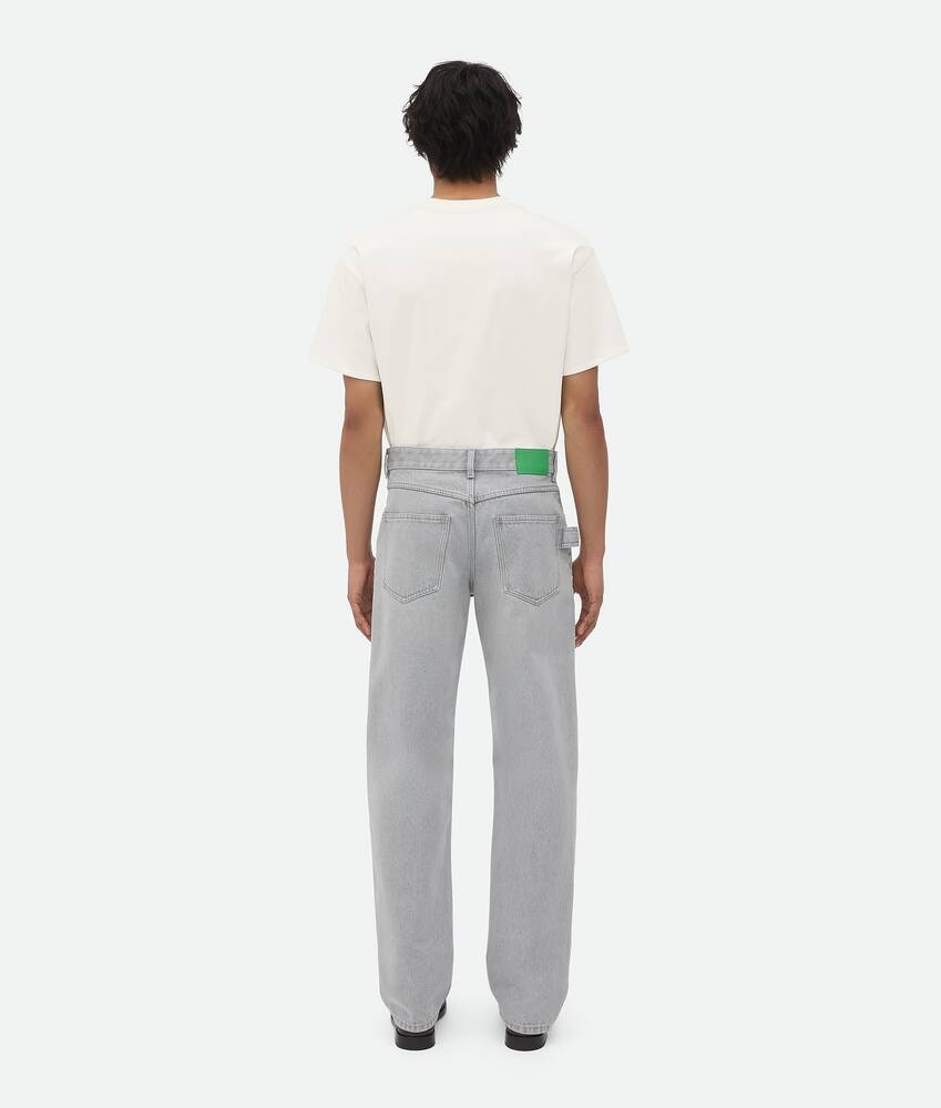 Bottega Veneta Pantalones Denim Con Lavado Light Grey