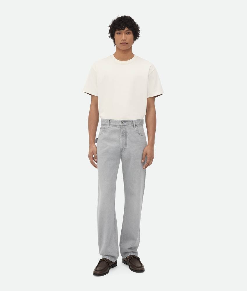 Bottega Veneta Pantalones Denim Con Lavado Light Grey