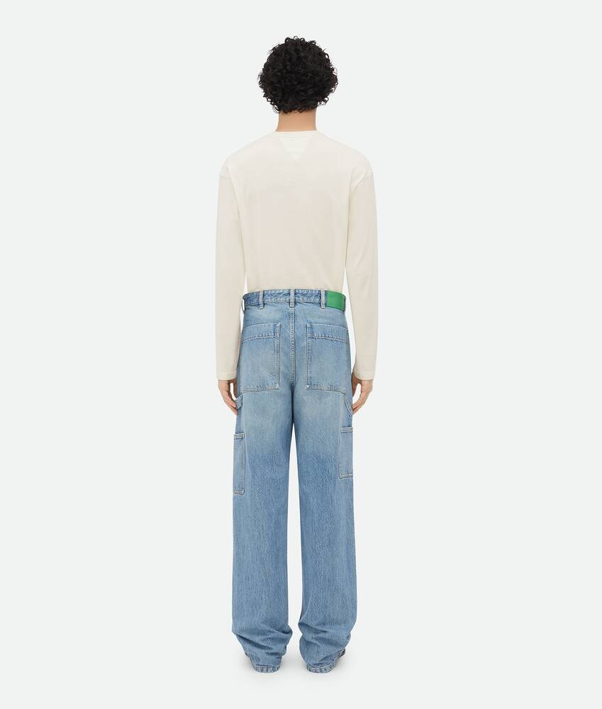 Bottega Veneta Pantalones Vintage Indigo Cargo Denim