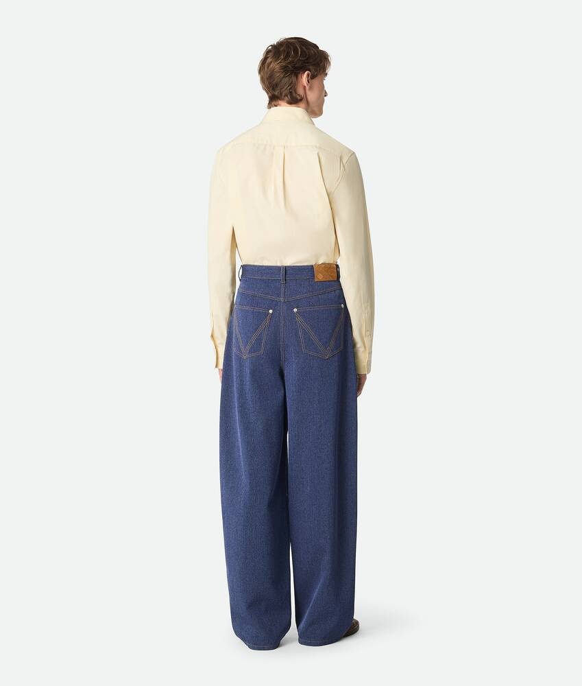 Bottega Veneta Pantalones Wide Leg De Lana Y Algodón